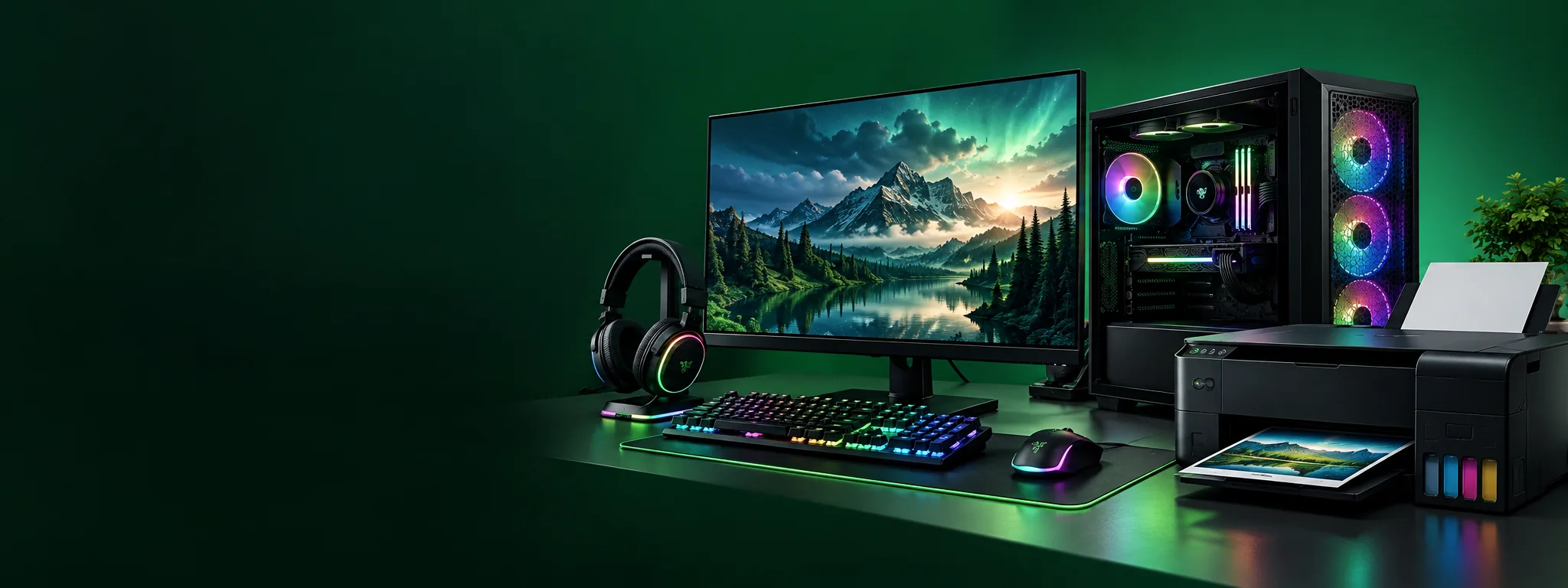 Computador gamer, monitor e impressora: tecnologia e soluções PH Master Service